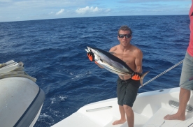 Blake has caught two epic fish (Wahoo and Tuna) that have fed us for days